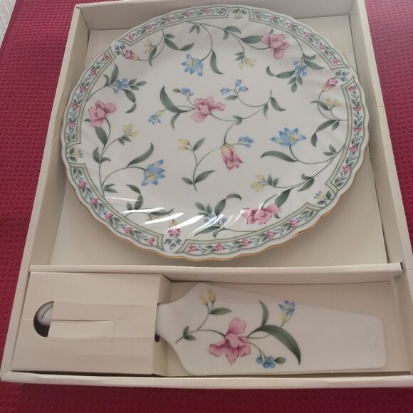 Vintage Floral Cake  Serving Platter  Japan - Picture 4 of 8